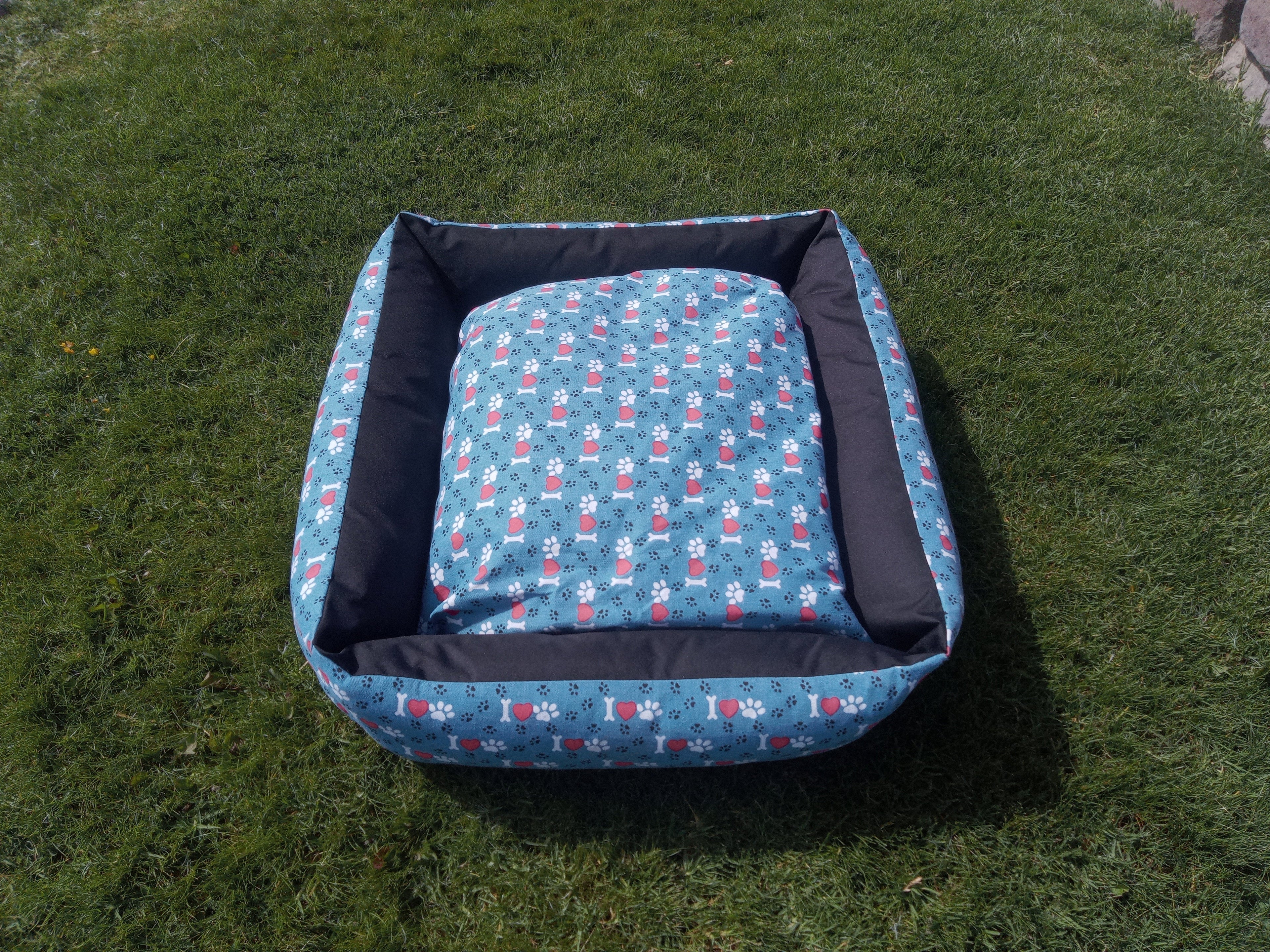 Cama rectangular Azul (100% desmontable con cierres)