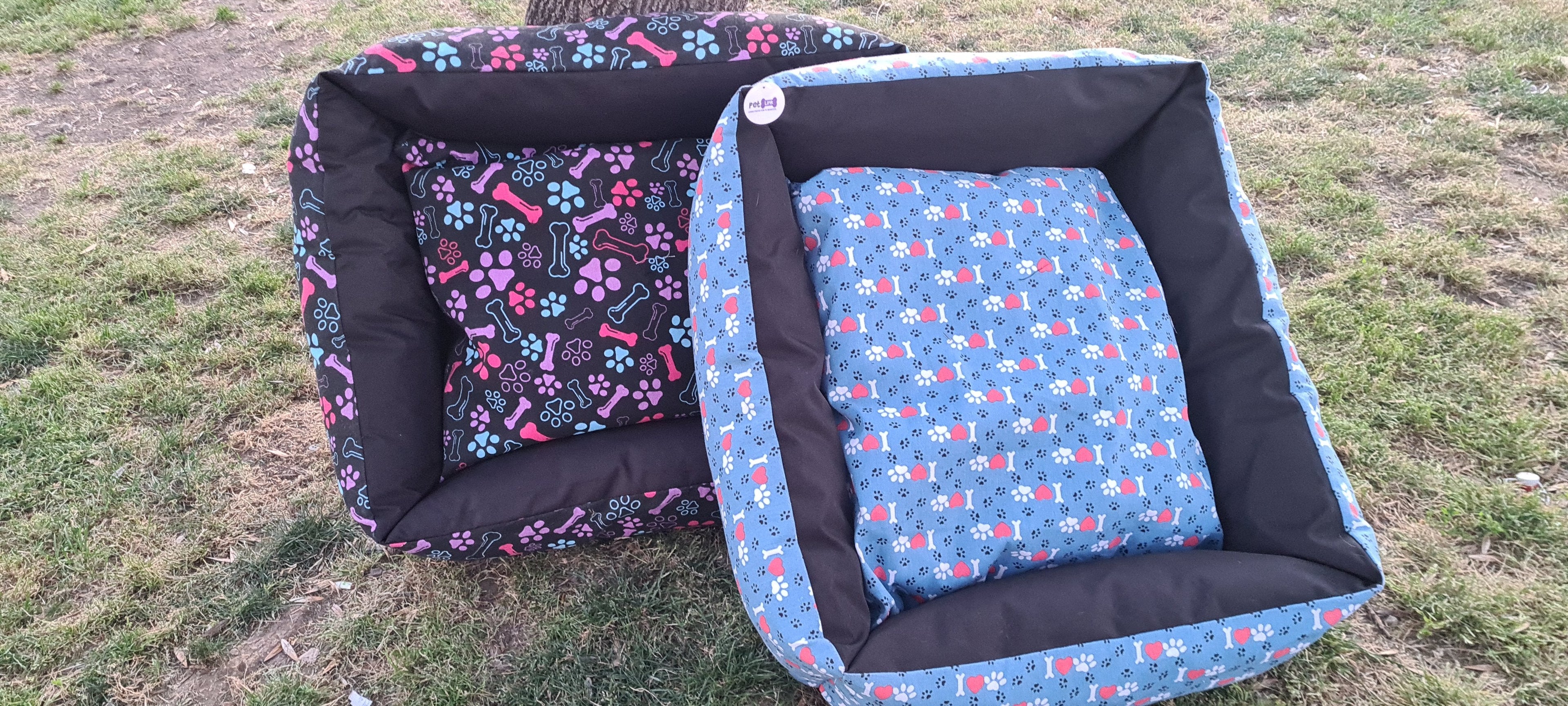 Cama rectangular Azul (100% desmontable con cierres)